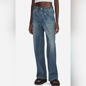 Rag & Bone Miramar Wide Leg Cotton Sweatpant Jean Lenox Size Medium NWT